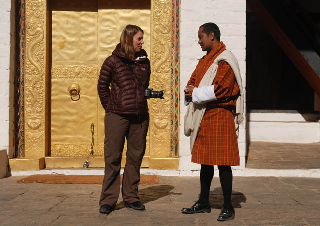 Chatting with Nima our local Bhutanese guide